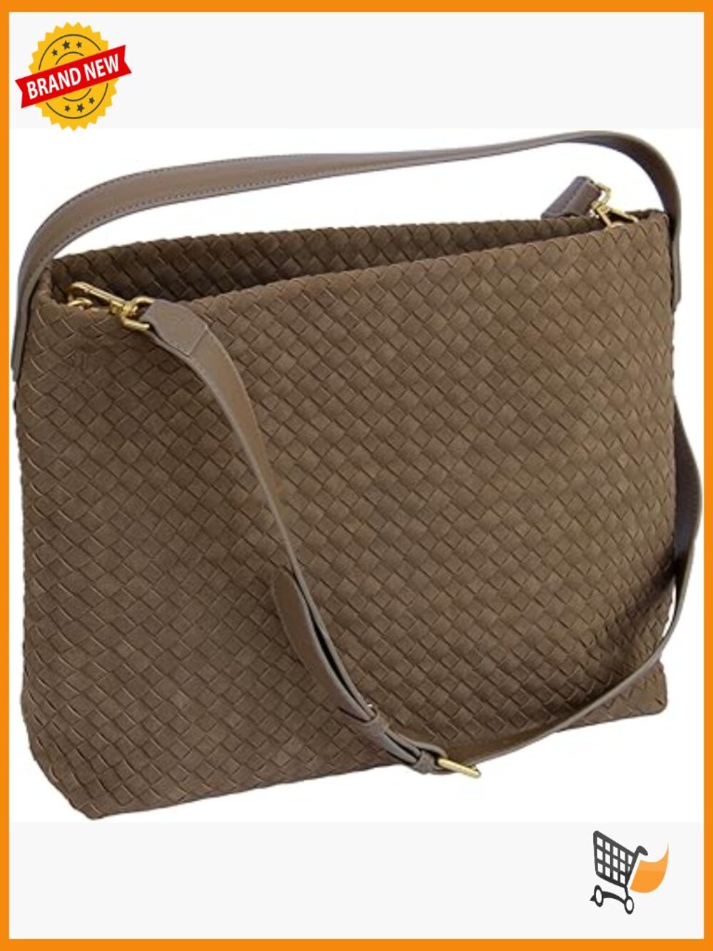 Hand-Woven Suede Hobo Bag for Women - Casual Shoulder Tote